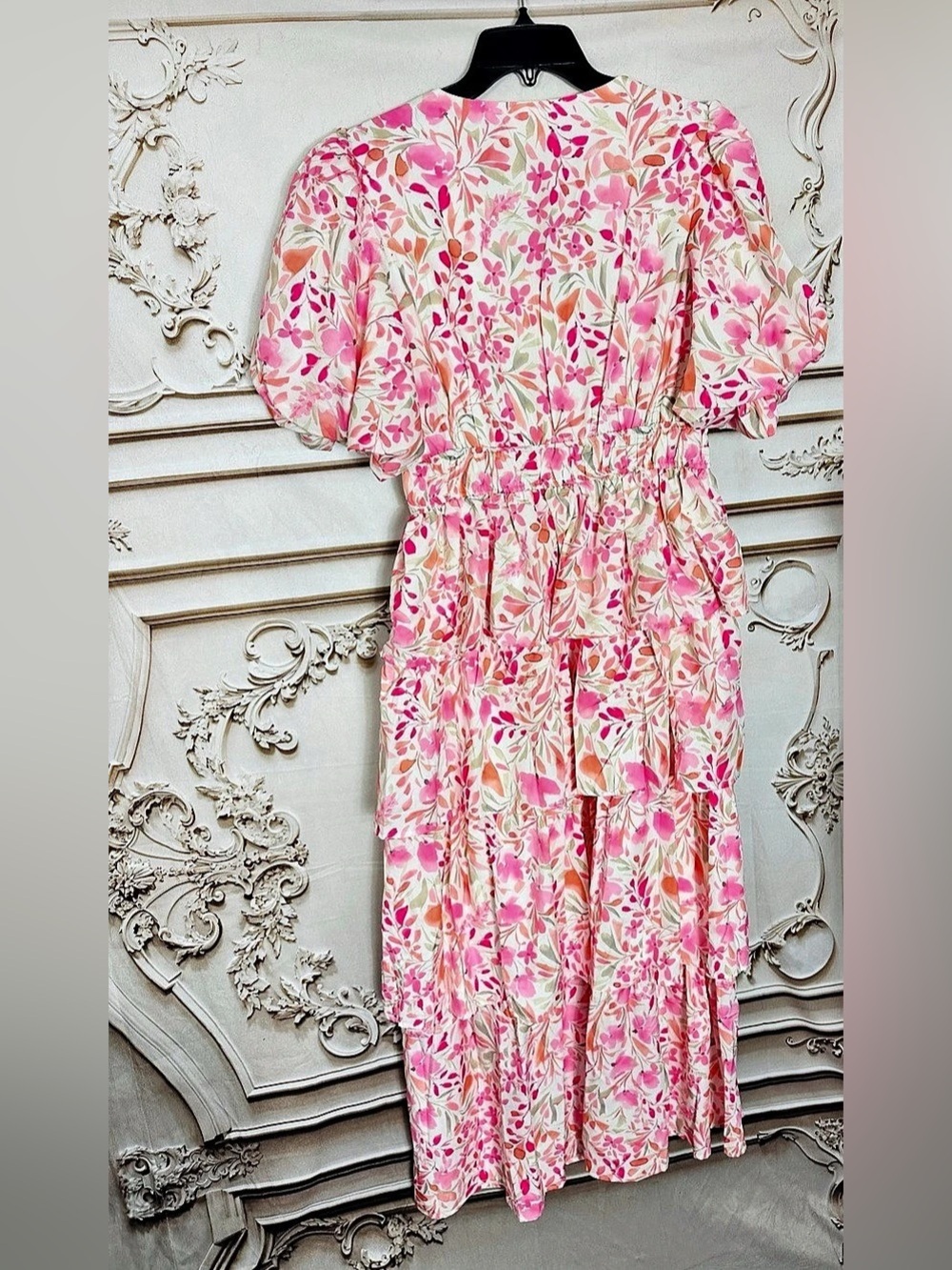 Floral Maxi Dress in Pink & White Size XL - Picture 5 of 15